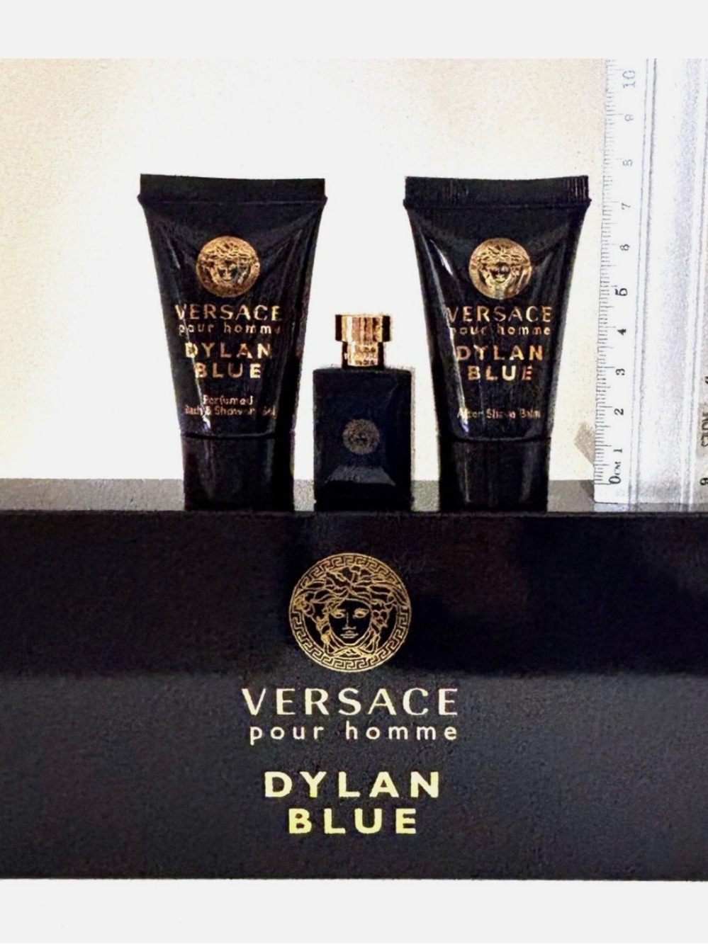 Versace Dylan Blue Men’s Grooming Trio - Black & Gold